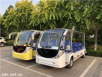  凯驰14座景区观光电动车带门观光车报价